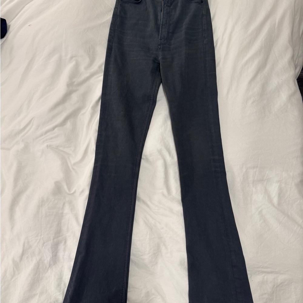 MOTHER Black Flare Jeans - Wide Leg